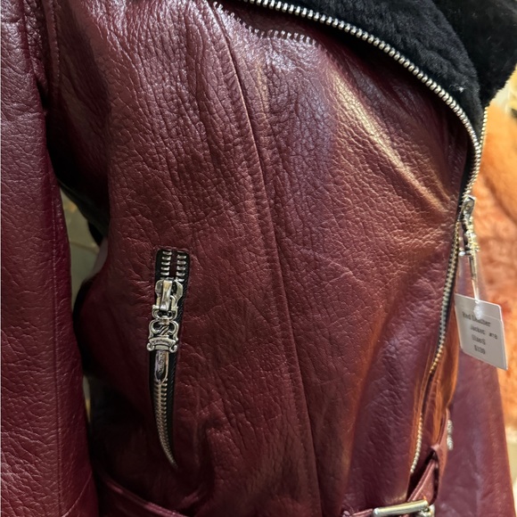 Burgundy Leather Jacket - Picture 6 of 15